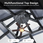 Aoxun 12'x12' Hardtop Gazebo, Aluminum Frame Permanent Pavilion - Image 9