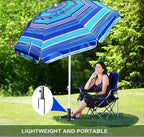 AMMSUN Patio Umbrella Steel Anchor Beach Umbrella Heavy Duty Metal Ground Grass - Image 7