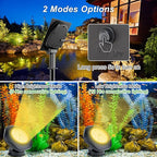 Solar Pond Lights, 3000K Warm White LED Underwater Submersible Fountain Light - Image 3