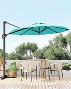 GarveeLife 10 ft Patio Umbrella Outdoor Large Cantilever Umbrella w/Base - Image 7