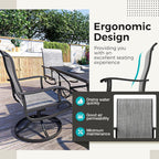 Pamapic 5-Piece Outdoor Dining Set, Patio Dining Set - Image 5
