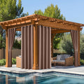 NICETOWN Fade Resistant Outdoor Curtains 2 Panels, Patio Waterproof Drapery by NICETOWN