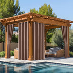 NICETOWN Fade Resistant Outdoor Curtains 2 Panels, Patio Waterproof Drapery by NICETOWN