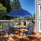 Vongrasig 6 Pieces Folding Patio Dining Set, All Weather Small Metal Outdoor - Image 9