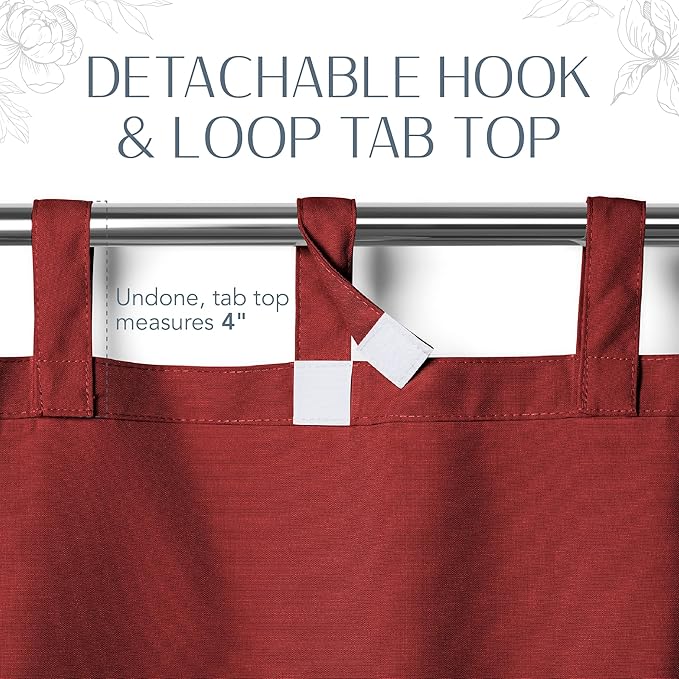 Elrene Home Fashions Matine Weatherproof Tab-Top Indoor/Outdoor Solid Color - Image 5