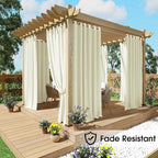 NICETOWN Fade Resistant Outdoor Patio Curtains Waterproof 2 Panels, Xenon Arc - Image 3