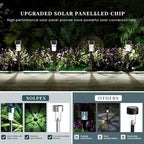 SOLPEX Solar Garden Lights Outdoor, 6 Color 12 Pack Stainless Steel Led Pathway - Image 3