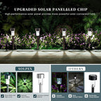 SOLPEX 12 Pack Solar Outdoor Lights Pathway, Stainless Steel Solar Lights - Image 3