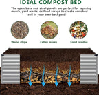 8x4x2FT Galvanized Raised Garden Bed Kit, Vegetable Plant Boxes-Rectangle Metal - Image 3