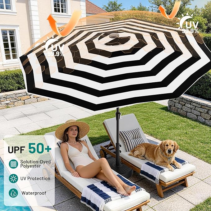 AreShark 9 FT Patio Umbrella for Outdoor, Outdoor Table Umbrella - Image 4