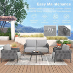 EAST OAK Life Chatter 4 Pieces Patio Furniture Set, Outdoor Furniture - Image 5