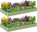 2PCS 8x4x1FT Galvanized Raised Garden Bed, Galvanized Planter Raised Garden by AyenGuard
