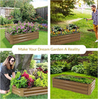 Sunnydaze 11.75" H Raised Metal Garden Bed - Image 4