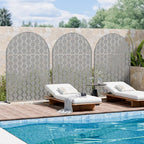 Casaphoria 72" H x 47" W Arched Metal Privacy Screen - Image 3