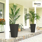 Outsunny 23 Inch Tall Planters for Outdoor Plants, Weather and UV Resistant - Image 2