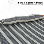 2 Person Hammocks for Outside, Double Quilted Fabric Outdoor Hammock - Image 3