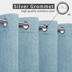 Easy-Going Linen Look Outdoor Curtains Waterproof Windproof Porch Curtains - Image 3