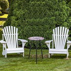 Party Zealot Metal Mosaic Round Side Tables Set of Two 13.4" Small Outdoor - Image 8