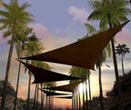 Amgo Custom Size 24' x 24' x 24' Brown Triangle Sun Shade Sail Order to Make - Image 7