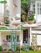 Trellis for Climbing Plants Outdoor, 6FT Garden Obelisk Rustproof PE Coated - Image 5