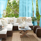RYB HOME Outdoor Sheer Curtains Waterproof - Image 3