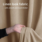 Easy-Going Linen Look Outdoor Curtains Waterproof Windproof Porch Curtains - Image 5