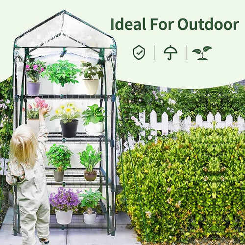 4 Tier Mini Greenhouse for Outdoor Indoor, Waterproof Heavy Duty Small - Image 2