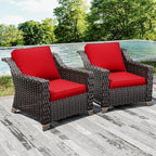 Joyside Wicker Patio Chairs Set of 2, Outdoor Rattan Furniture - Image 6