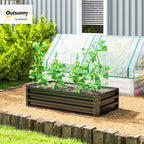 Outsunny Galvanized Raised Garden Bed, - Image 2