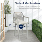Best Choice Products Outdoor Bar Stools Set of 2, Bar Height, 360° Swivel - Image 4