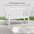 Stoog 2-Person Outdoor Bench, All-Weather HIPS Plastic Garden Bench - Image 6
