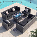 NICESOUL 9 Piece Outdoor Patio Sectional Furniture Set - Image 2