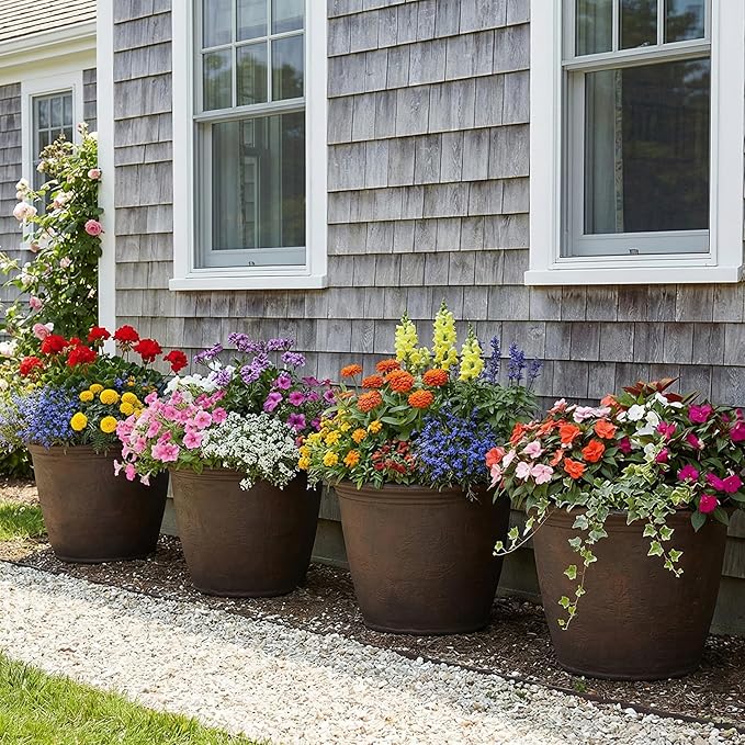 Sunnydaze 20-Inch Anjelica Large Plastic Pot - Image 6