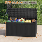 Outdoor Storage Box, Resin Deck Boxes Indoor and outdoor, Waterproof Storage - Image 2