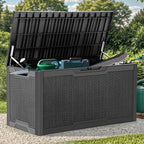 YITAHOME 100 Gallon Resin Deck Box, Weather Resistant Outdoor Storage Box - Image 6