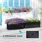 Outsunny Railing Planter Box, Hanging Flower Pots - Image 6