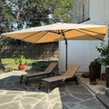 PURPLE LEAF 9' X 12' Left-right Tilt Patio Umbrella Outdoor Cantilever Swivel by PURPLELEAF