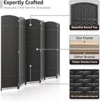 Sorbus 6 Panel Room Divider 6 ft. Tall - Image 3