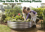 Round Galvanized Raised Garden Bed // 4×4×1 ft Galvanized Raised Garden Beds - Image 3