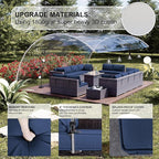 Kullavik 15 Pieces Outdoor Patio Furniture Set - Image 5