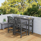 SERWALL 41" Outdoor Bar Table, All Weather HDPE Patio Bar Counter Height Table - Image 2