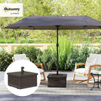 Outsunny 3-in-1 Outdoor Umbrella Base, Coffee End Table, Planter Box - Image 2