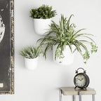 Deco 79 Metal Indoor Outdoor Wall Planter Indoor Outdoor Floating Hanging - Image 2