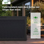 DRATO 100 Gallon Large Deck Box, Outdoor Storage Box - Image 7