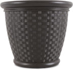 Suncast 4 Pack Sonora 18 Inch Lightweight Durable Plastic Wicker Decorative - Image 9