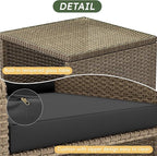 LHBcraft Balcony Furniture 5 Piece Wicker Patio Furniture Set, Outdoor - Image 4