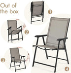 Yaheetech Patio Dining Chairs Set of 2, Portable Dining Chairs - Image 8