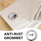 H.VERSAILTEX Blackout Linen Curtains, 100% Blackout Drapes Textured Blackout - Image 6