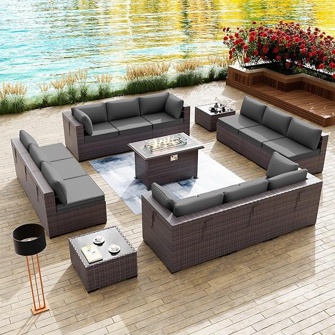 Kullavik 15 Pieces Outdoor Patio Furniture Set by KULLAVIK