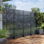 Casaphoria Metal Privacy Screen Outdoor, Ivan Black - Image 2